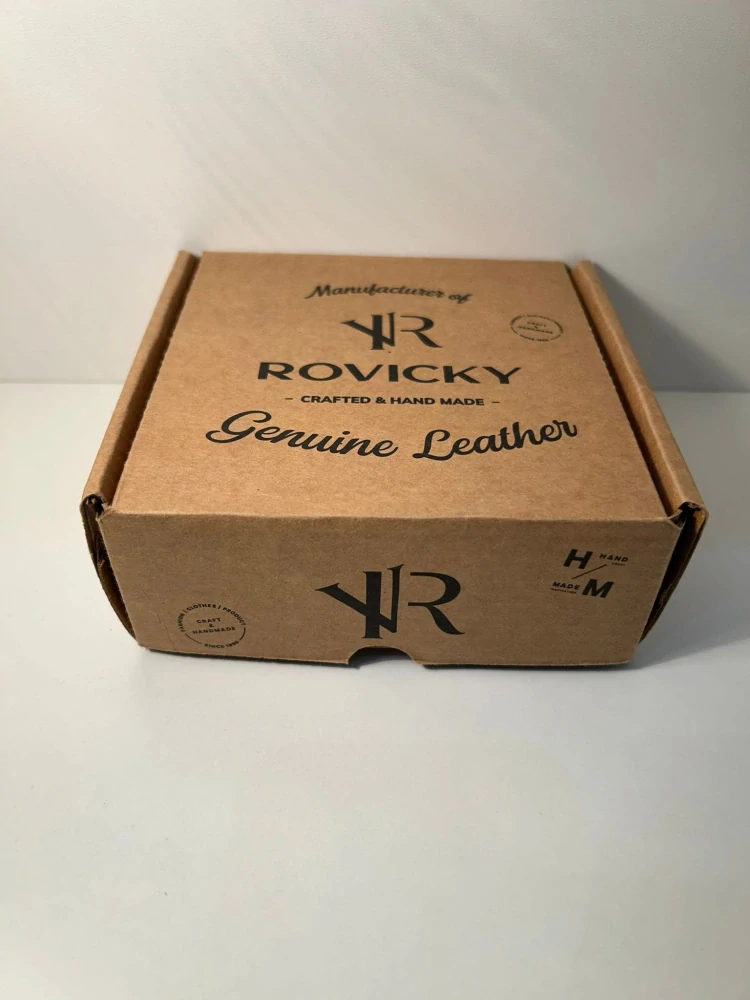 Pánsky kožený opasok Rovicky hnedý vzorovaný 4/46/125 z pravej kože.