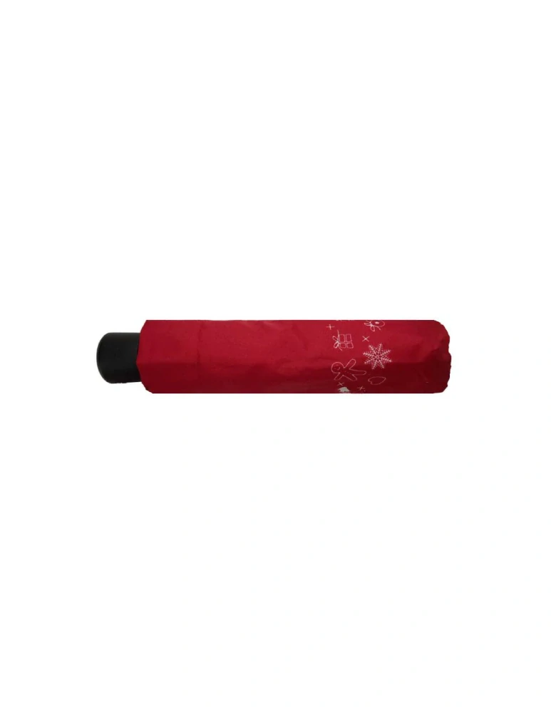 Mini Xmas Red - dámsky červený skladací dáždnik Derby 24/90 cm