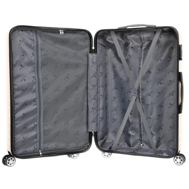🧳 Malý čierny cestovný kufor Peterson z polykarbonátu ABS – veľkosť S 55×35×23 cm