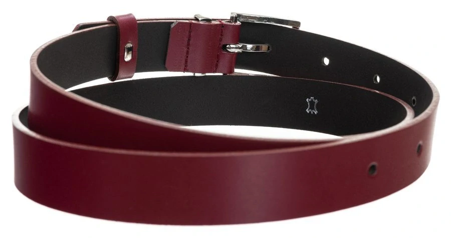 Elegantný dámsky kožený červený opasok Rovicky 2.5/32/105