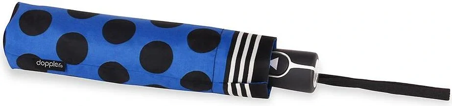 Fiber AC UNI Mix-up - vystreľovací dáždnik Doppler modrý bodkovaný 28cm