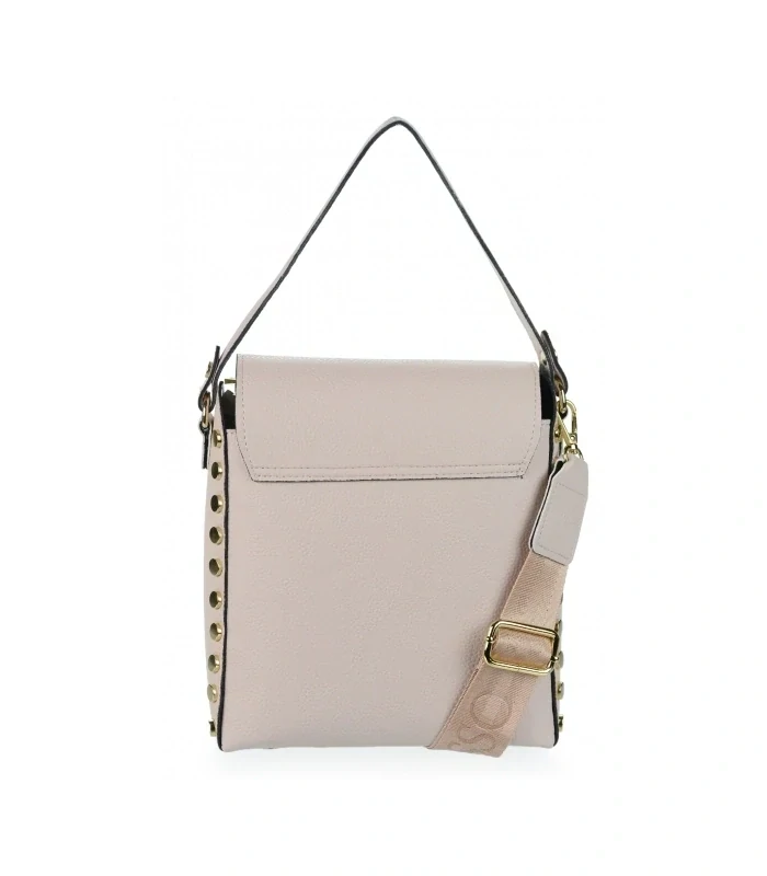 Béžová crossbody kabelka s včelou, rúčkou a ramienkom Grosso 24x22x11