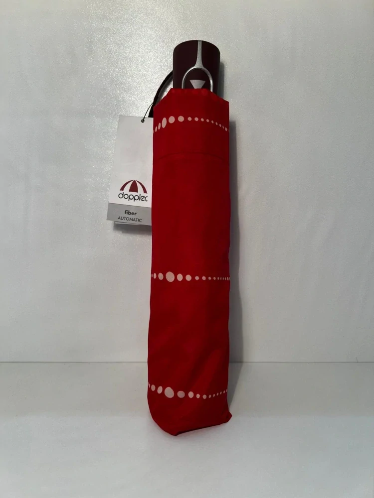 Fiber AC Sydney - vystreľovací dáždnik Doppler čerbený bodkovaný 28cm
