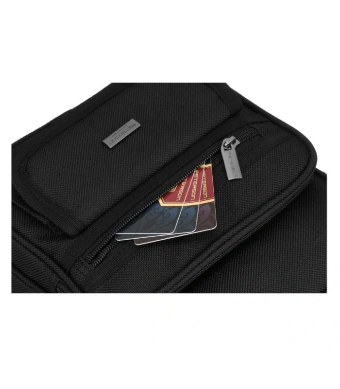 Pánska čierna dvojkomorová taška cez plece Peterson 23x21x12