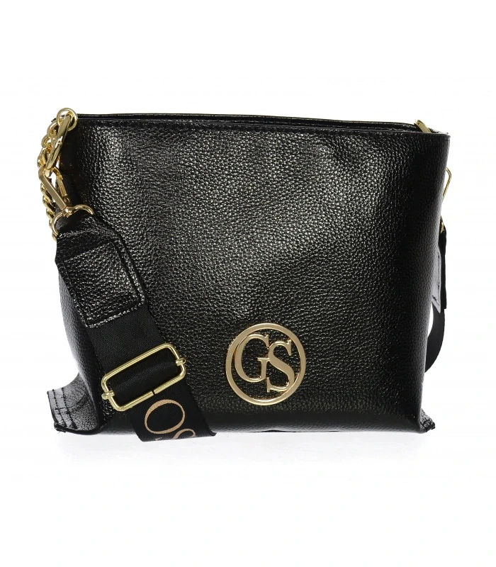 Čierna elegantná crossbody kabelka GROSSO 30x20x10