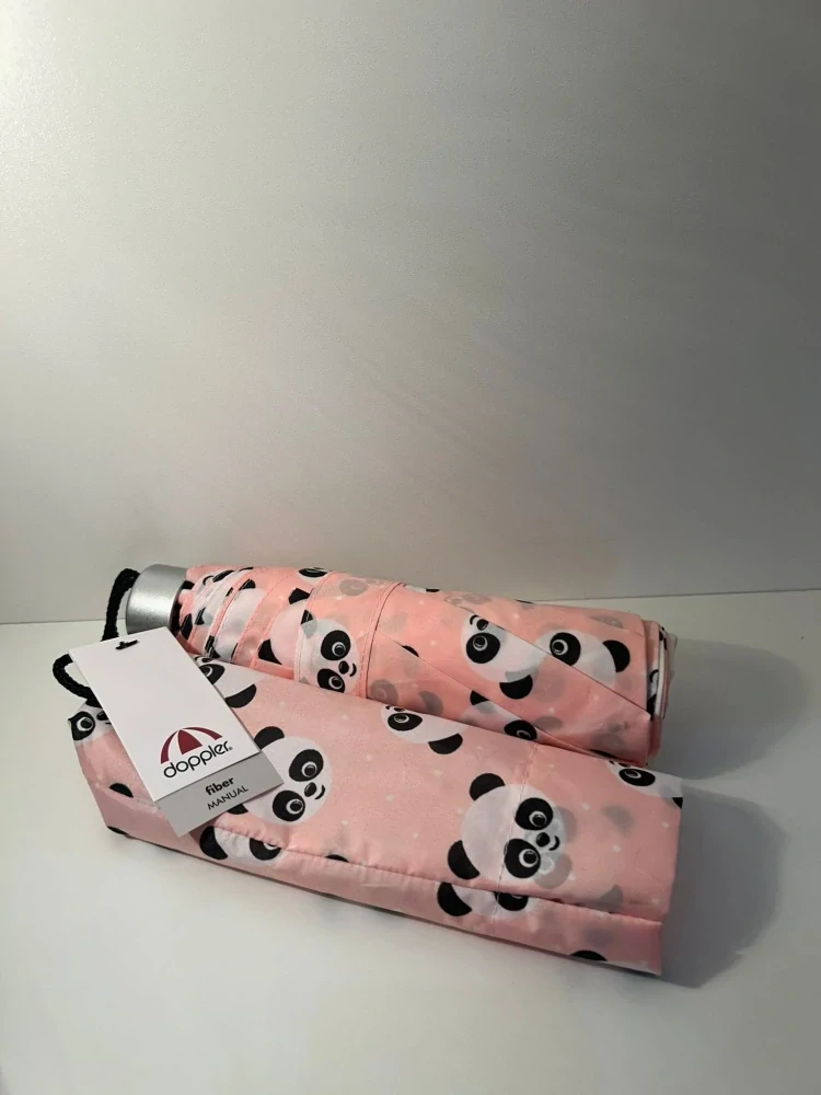 Mini Light Panda Kids - detský skladací dáždnik Doppler 23cm