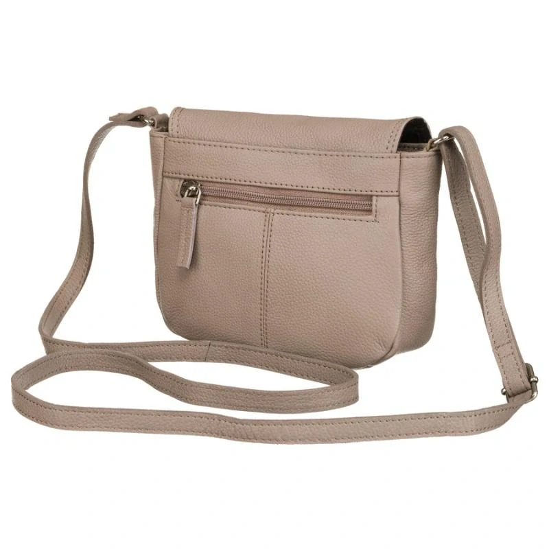 Malá hnedá štýlová kožená crossbody kabelka z prírodnej kože Peterson 19x15x6