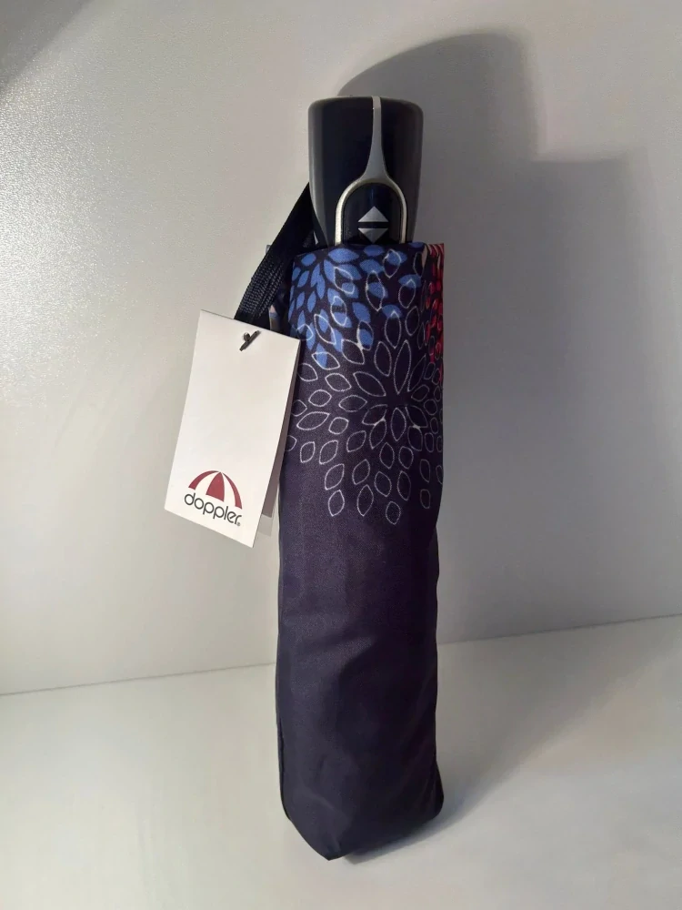 Fiber Magic STYLE - dámsky plne automatický dáždnik Doppler tmavomodrý 28cm