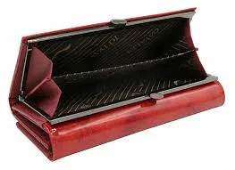 Dámska červená lakovaná elegantná peňaženka Cavaldi 19x10x3