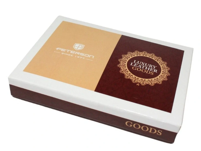 Kožená biela dámska elegantná peňaženka Peterson 12x10x3