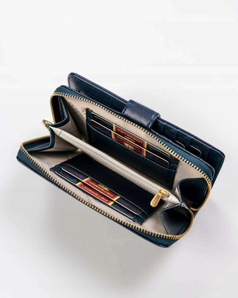 Elegantná modrá dámska peňaženka z ekologickej kože Peterson 17x9x3