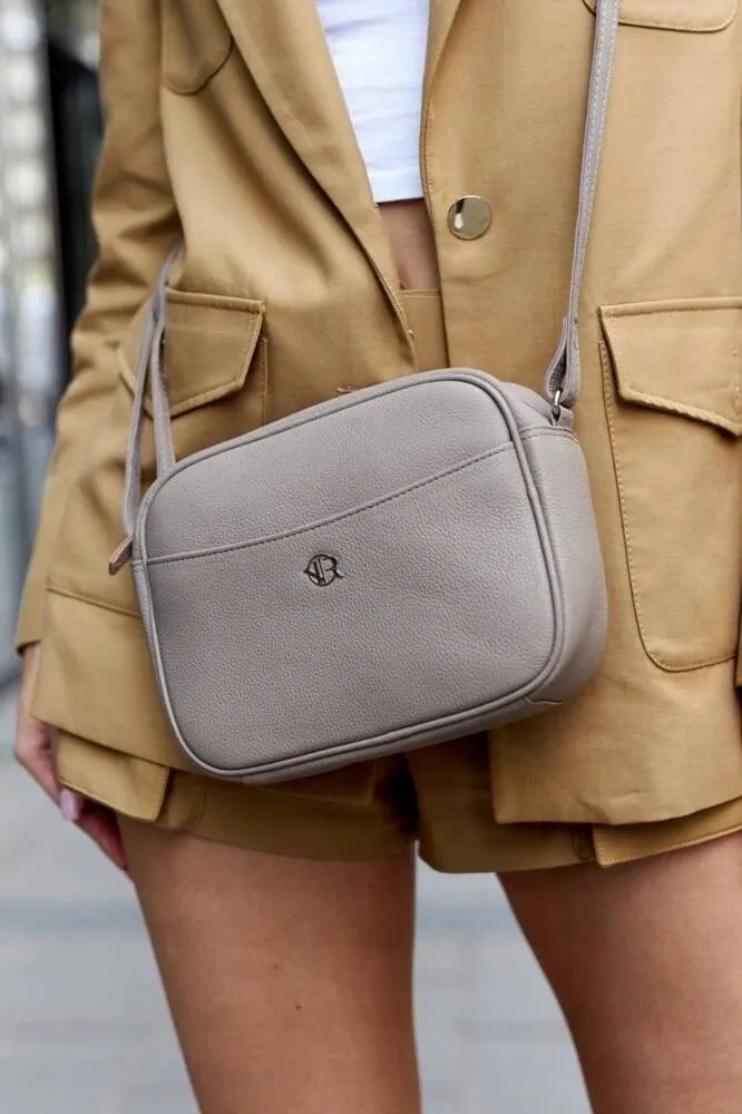 Béžová kožená crossbody messenger kabelka z prírodnej kože Rovicky 22x16x6