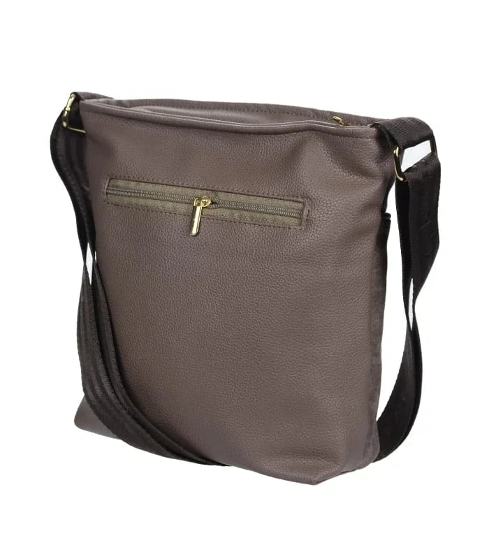 Hnedá crossbody kabelka s kapsičkou na zips Grosso 26x24x12