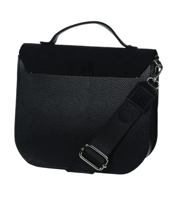 Čierna štýlová crossbody kabelka s rúčkou GROSSO 25x22x12
