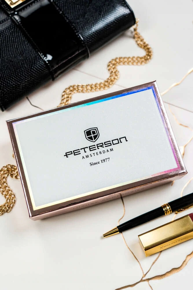 Elegantná modrá dámska peňaženka z ekologickej kože Peterson 17x9x3