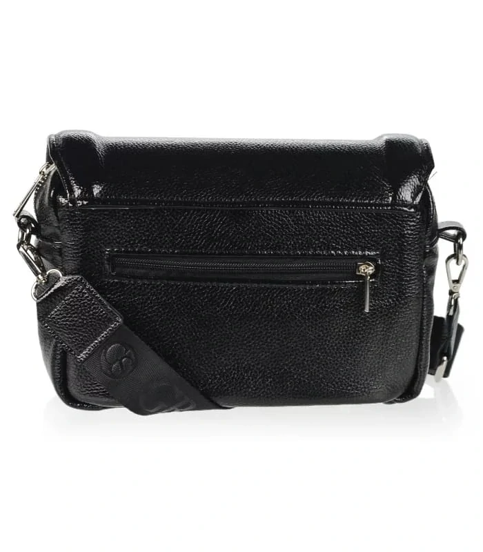 Štýlová čierna crossbody kabelka Grosso 25x18x10