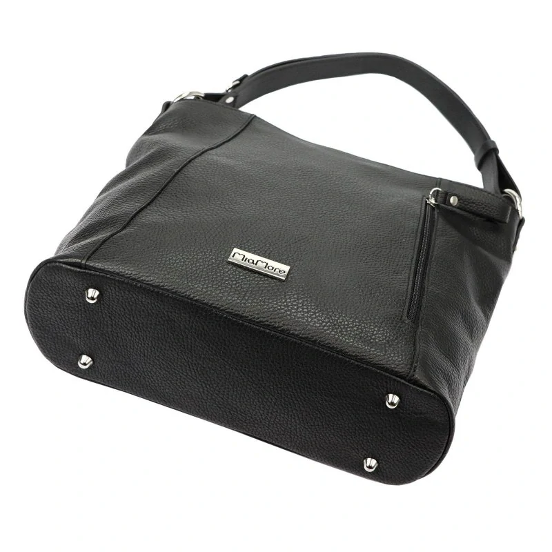 2 v 1 Hnedá elegantná kožená crossbody kabelka s ozdobou Laura Biaggi 36x25x15
