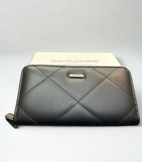 Dámska čierna peňaženka so zipsovým zapínaním David Jones 20x10x3