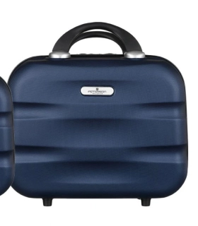 🧳 Stredný modrý kozmetický kufrík s držiakom na kufor Peterson Blue 33x30x15 cm