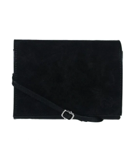 Čierna spoločenská listová kabelka s čiernym remienkom Grosso 20x15x6