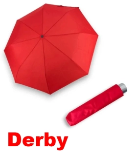 Dámsky červený skladací dáždnik Mini Light Uni Derby 22cm