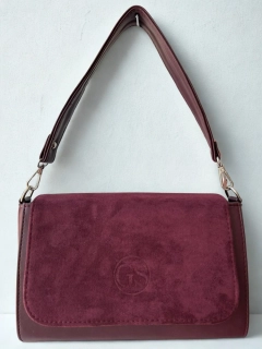 Bordová elegantná crossbody kabelka s rúčkou Grosso 27x16x10