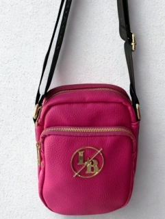 Malá ružová jednoduchá crossbody kabelka Laura Biaggi 22x16x8