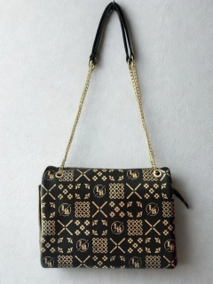 Čierna kabelka s potlačou na plece Laura Biaggi 30x21x14