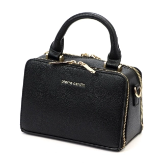 Malá čierna elegantná messenger kabelka Pierre Cardin 19x13x11