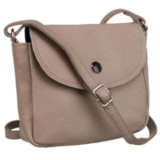 Malá hnedá štýlová kožená crossbody kabelka z prírodnej kože Peterson 19x15x6