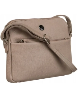 Malá hnedá kožená crossbody messenger kabelka z prírodnej kože Peterson 20x16x5
