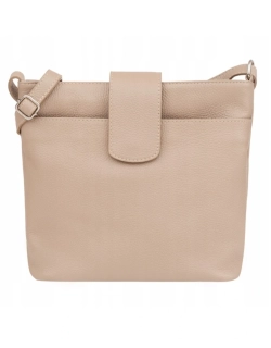 2 v 1 Svetlohnedá cappuccino elegantná kožená crossbody kabelka Grosso 30x26x10