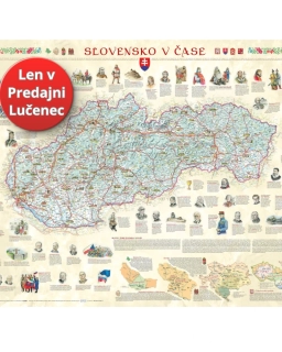 Veľký poster Slovensko v čase Hrady, zámky, história 110 × 83 (Len v kamennej predajni)
