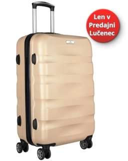 🧳 Veľký zlatý cestovný kufor Peterson z polykarbonátu ABS – veľkosť L (Len na predajni)