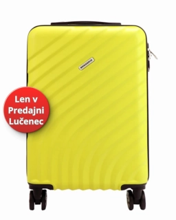 🧳 Stredný žltý cestovný kufor Gregorio s vlnkovým vzorom z polykarbonátu / ABS – veľkosť M (Len na predajni)