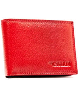 👛 Malá dámska červená kožená peňaženka Cavaldi 11x8x2 cm