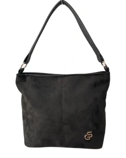 👜 Stredná mäkká čierna crossbody kabelka s rúčkou na plece Grosso 34x24x12 cm